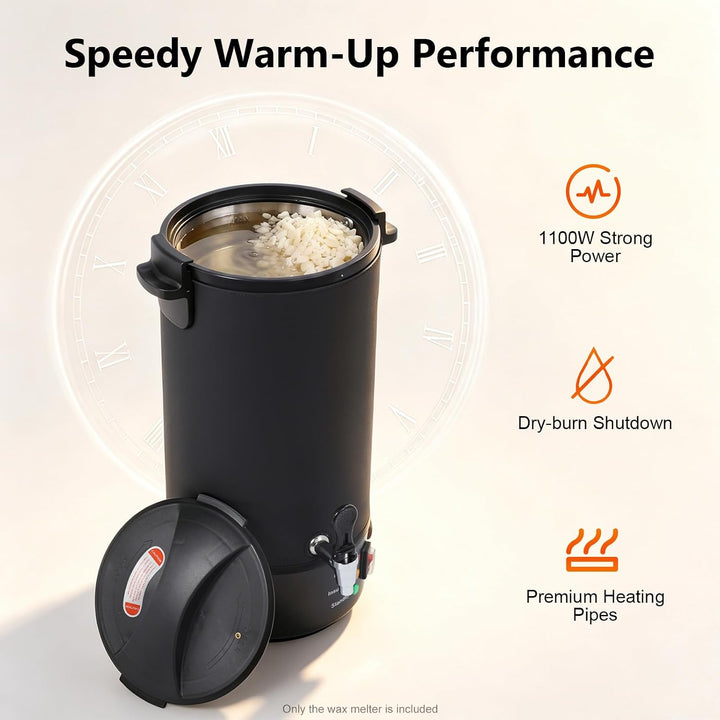 Wachsschmelztopf, Wachsschmelzer für Kerzen 6L/8L/10L, 50-100℃(10L), 10L