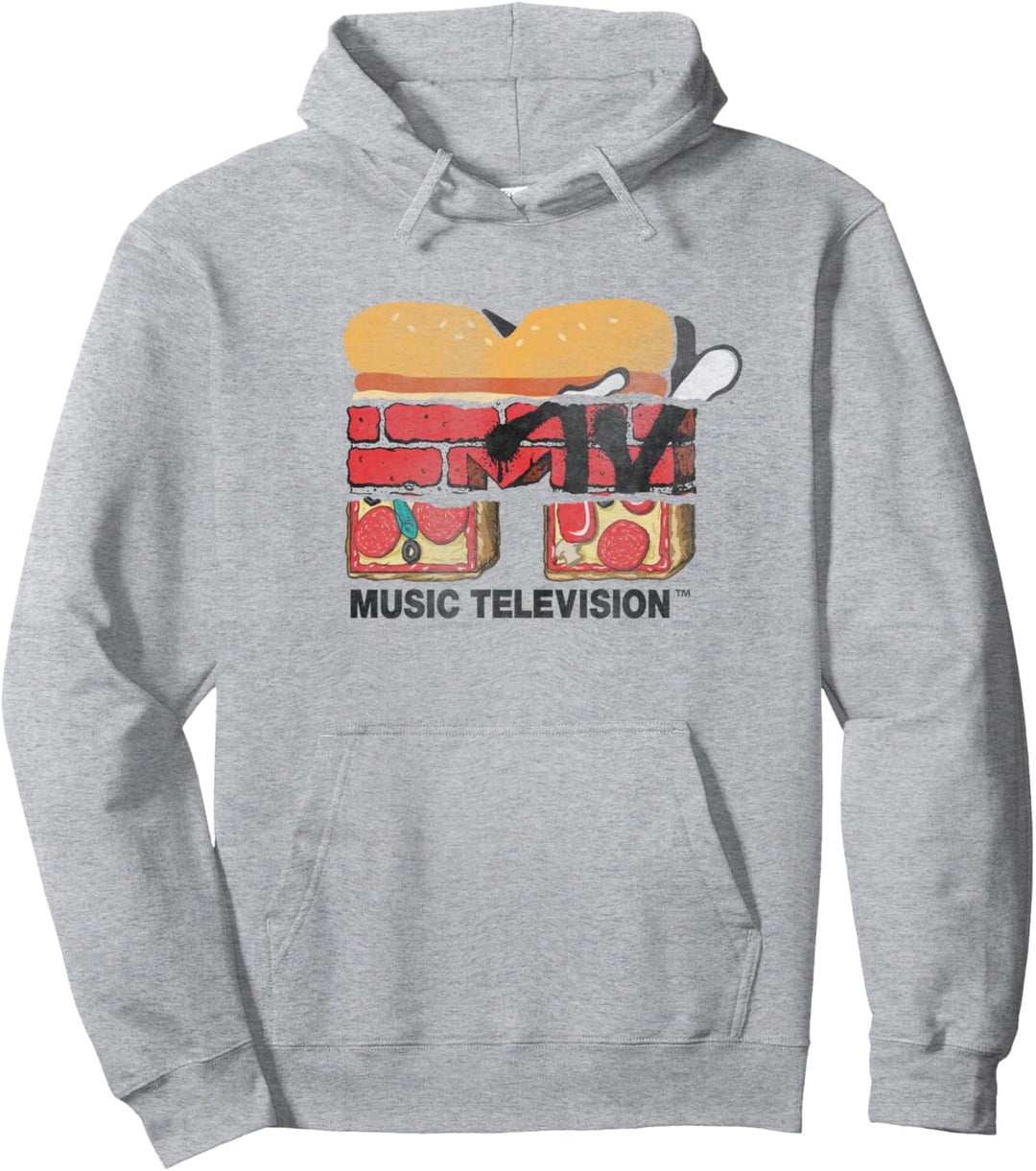 MTV Multi Themed Logo Pullover Hoodie
