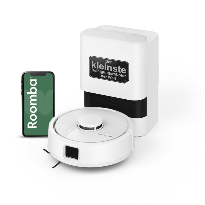 iRobot Roomba® Mini Saug- &amp; Wischroboter + AutoEmpty™ Dock, Weiss, Weiss