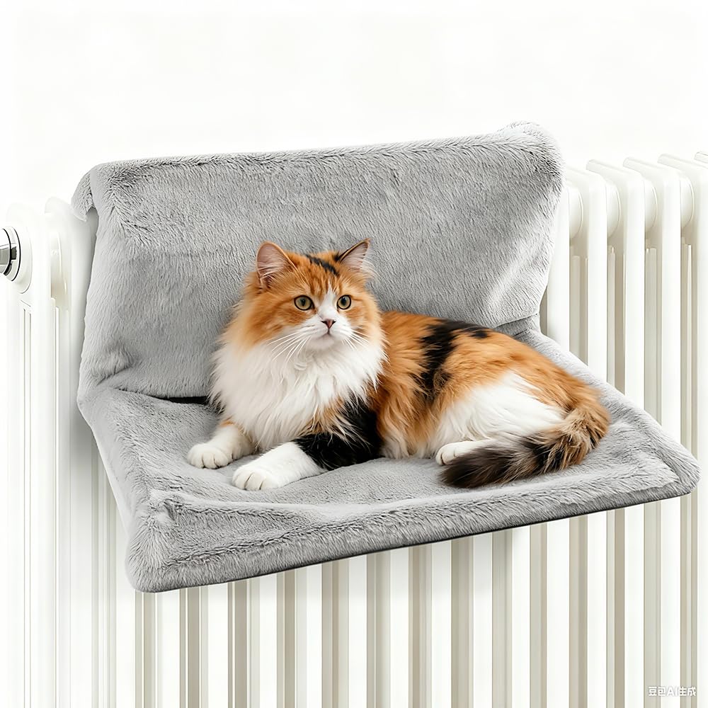 Katzenbett Heizung, ADDLIVE Katzen Heizungsliege, Katzenhängematte Heizung, Katzenliege Heiz-ung, Ka