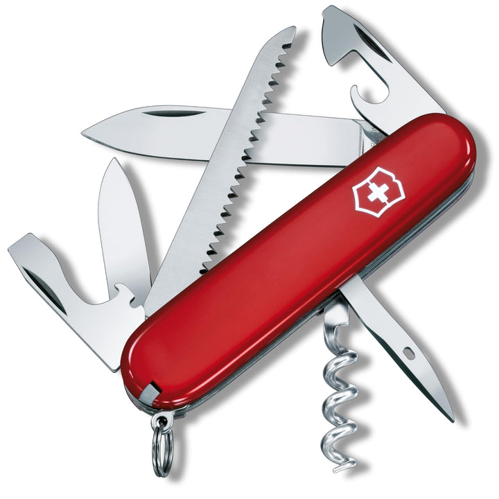Victorinox Schweizer Taschenmesser, Camper, Swiss Army Knife, Multitool, 13 Funktionen, Klinge, Kork