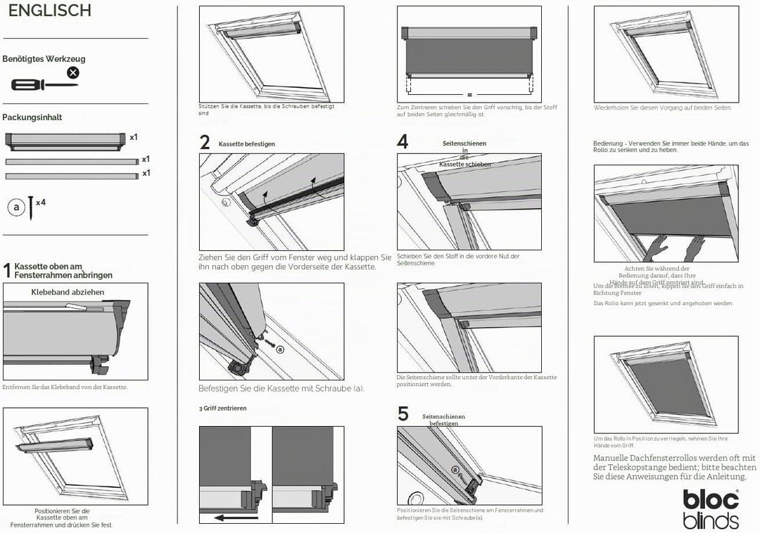Bloc Skylight Rollo Für Velux Dachfenster Blockout, cremefarben, FK06 FK06 Für Velux Dachfenster Cre