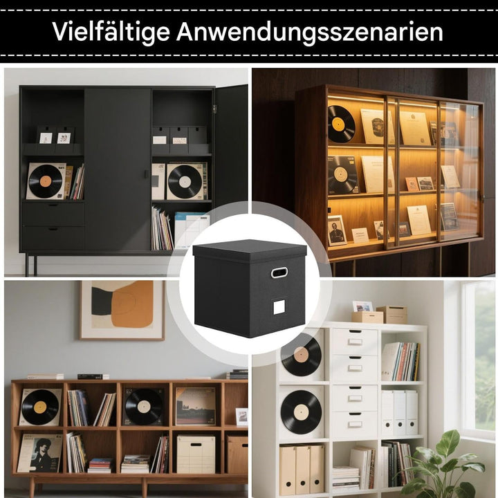 Generisch Schallplatten Aufbewahrungsbox, Vinyl Schallplattenkoffer, Record Box, Bietet Platz Für 80