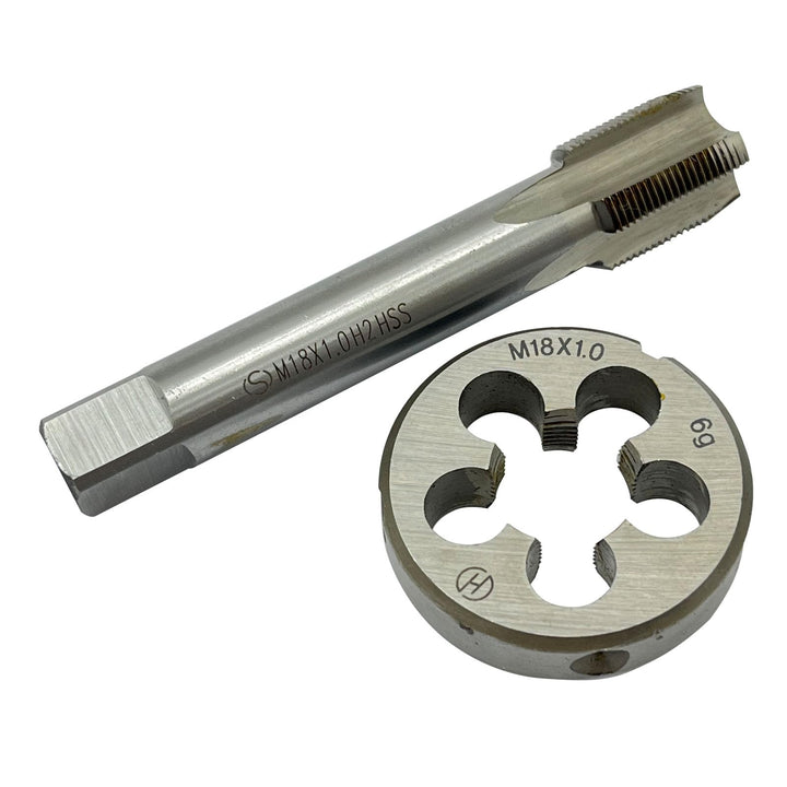 M18 x 1 mm Gewindeschneid-Satz aus Schnellarbeitsstahl (HSS), Maschinengewindebohrer mit Rundschneid