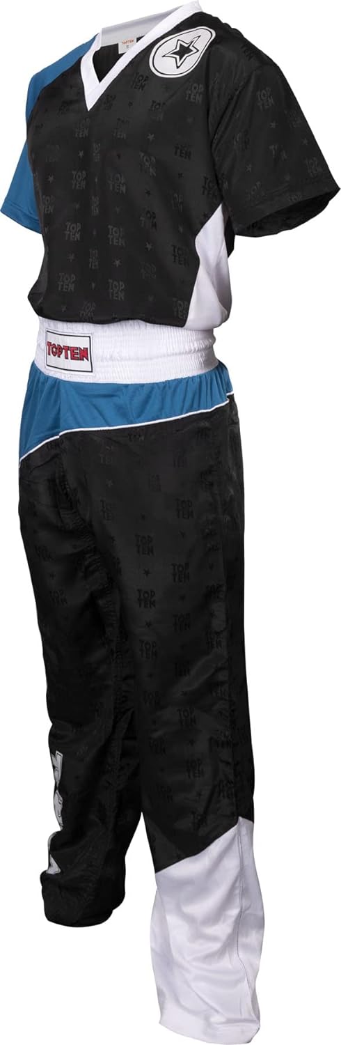 TopTen Kickboxuniform „Bow“ Schwarz - Blau - Weiss XXL, Schwarz - Blau - Weiss XXL