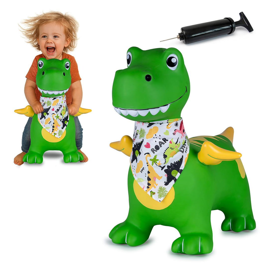 JAMARA 466007 Hüpftier Dino mit Flügel HoppyDoo - Spielzeug für Kinder, Hüpfspielzeug Baby Indoor/Ou