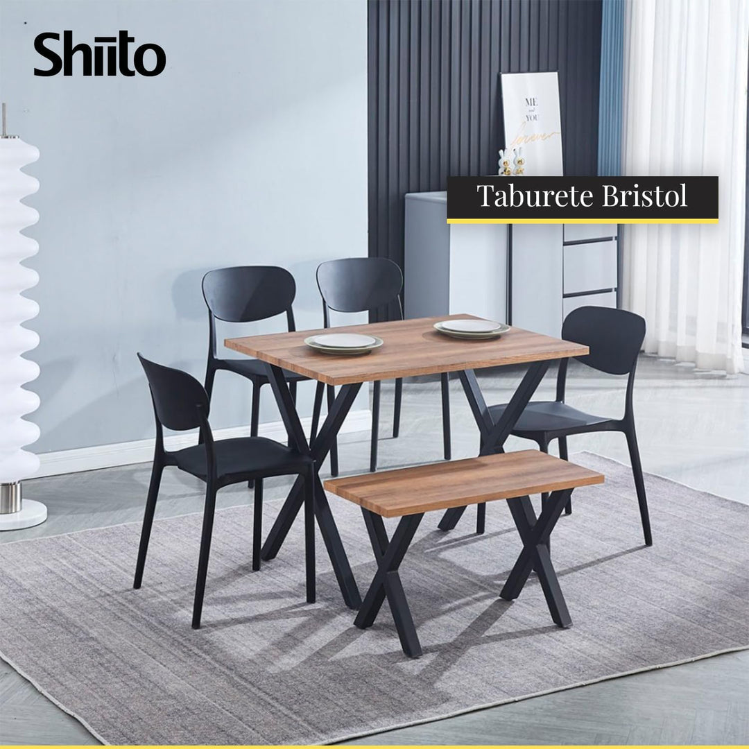 SHIITO | Modell Bristol - Hocker | Farbe Braun - 80 x 65 x 45 cm | modernes Design, komfortable Funk