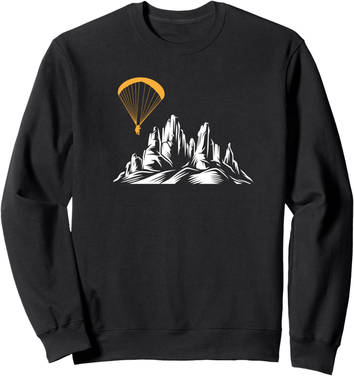 Retro Paragleiten Silhouette Gleitschirm Gleitschirm Sweatshirt
