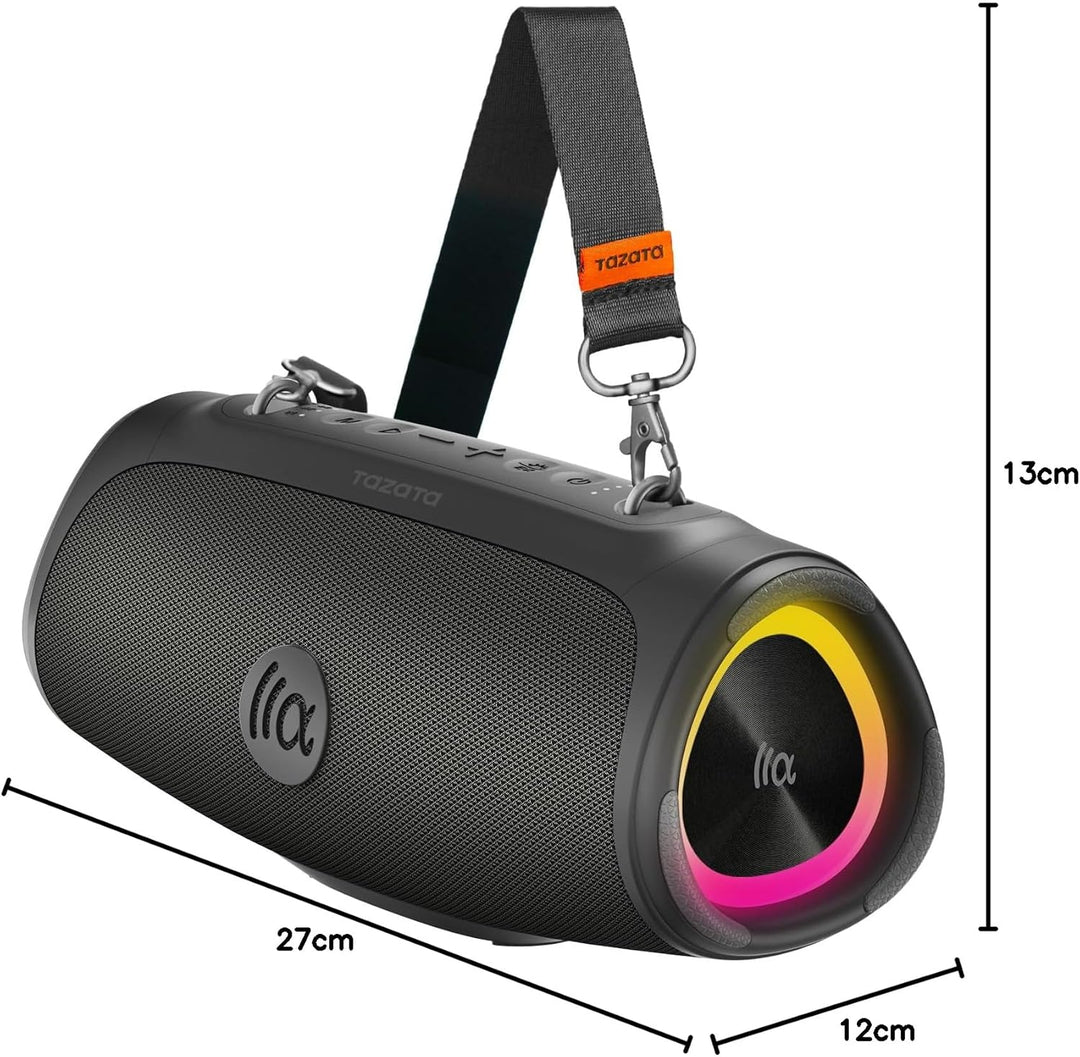 TAZATA Portable Loud Bluetooth Speaker, 90W (Peak) Large Subwoofer Speakers Wireless Bluetooth 5.3 w