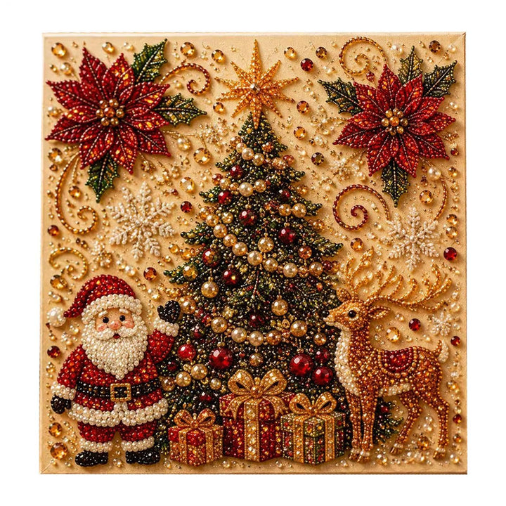 Perlenkunstset Weihnachten Handgefertigte Weihnachts-Wanddekoration, C