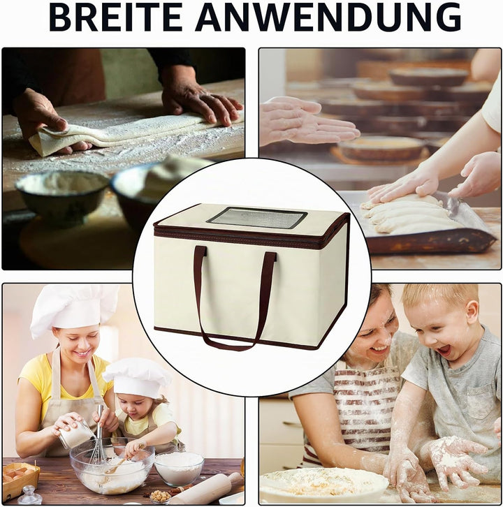 Brot Gärbox Sauerteig, Faltbare Teiggärbox Brot Gärschrank Einstellbare Temperatur und Timer Tempera