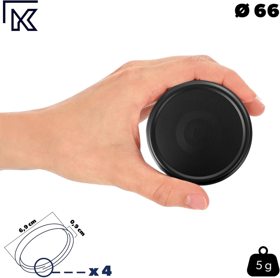 KADAX 100er Set Einmachgläser 200ml TO66, Marmeladengläser Vorratsgläser Mason Jar mit Schraubdeckel