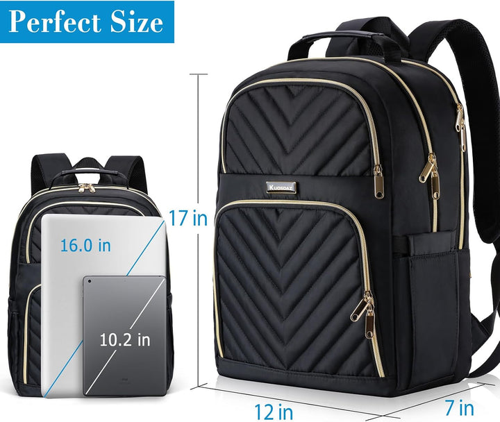 Kuosdaz Rucksack Damen, Schulrucksack Mädchen Teenager mit USB Ladeanschluss, Laptop Rucksack Stylis