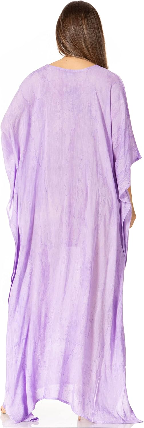 Sakkas Catia Damen Boho Lässig Lang Maxi Caftan Kleid Kaftan Vertuschung LougeWear Einheitsgrösse 22