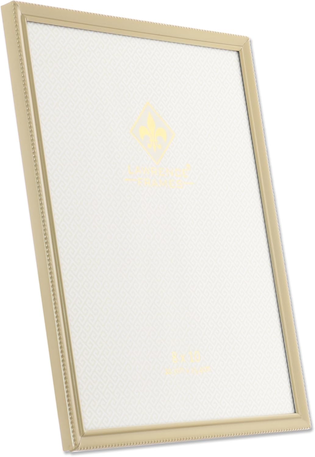 Lawrence Frames Bilderrahmen, antikes Messing, 20,3 x 25,4 cm, Perlenrand-Design Goldfarben satinier