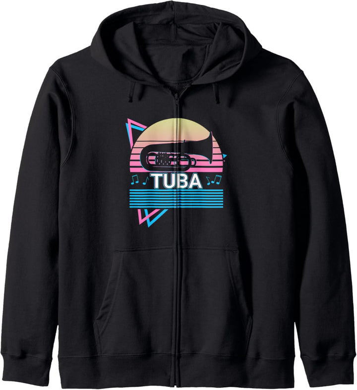 Tuba-Spieler Tubaist Retro Kapuzenjacke