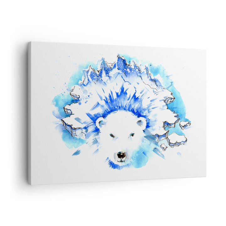 Bilder auf Leinwand Bär Eis Winter Arktis Leinwandbild 70x50cm Wandbilder Dekoration Wohnzimmer Schl