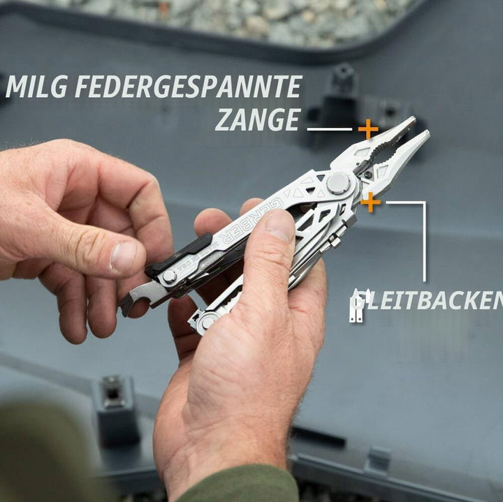 Gerber Multifunktionswerkzeug mit Leder-Scheide und Bit-Set, Center-Drive Plus, 30-001599, Center-Dr