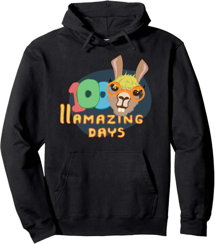 Llamazing 100 Tage Schule - Lustiges Lama Pullover Hoodie