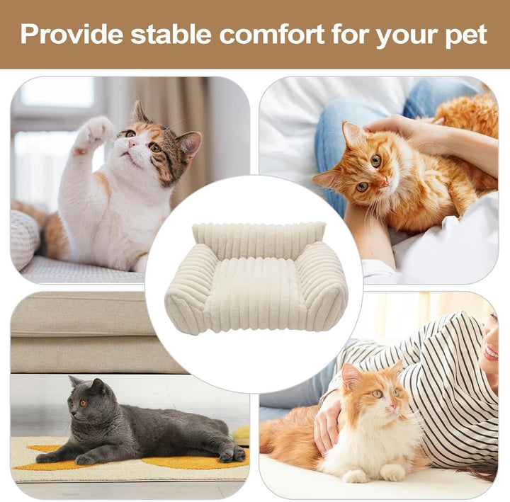 Katzen-Sofabett – rutschfeste -Couch | kaufestes Katzen- und Hundesofabett für Terrasse, Schlafzimme