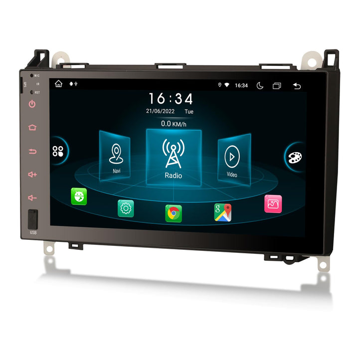 Erisin 9" Android 12 IPS Autoradio 2Din Bluetooth mit GPS Navi Für Mercedes Benz A/B Klasse W169 W24