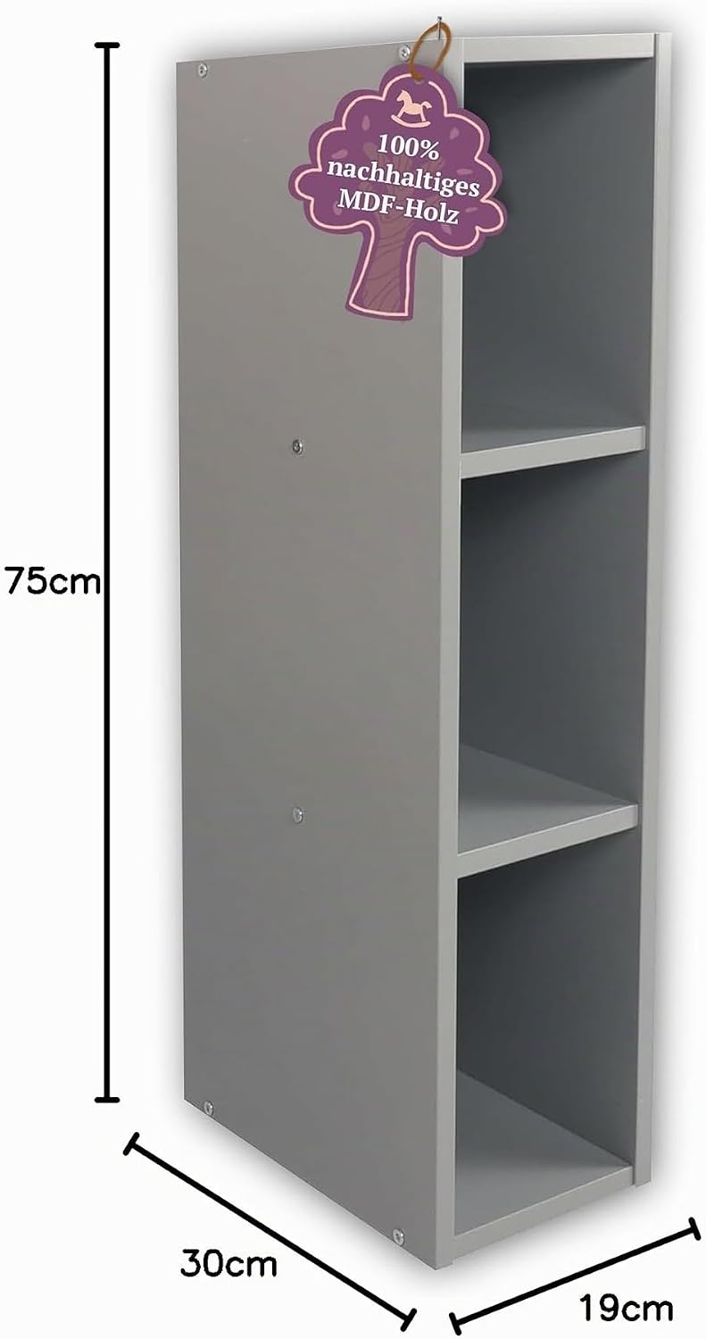 Puckdaddy Mikkel | Stauraumregal kompatibel mit IKEA Malm Kommoden | 19x30x75cm | Regal aus Holz in