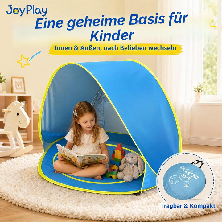 Strandmuschel Pop-Up Baby &amp; Kinder, Strandzelt Windschutz mit Mini Pool | UV-Schutz UPF 50+, Abnehmb