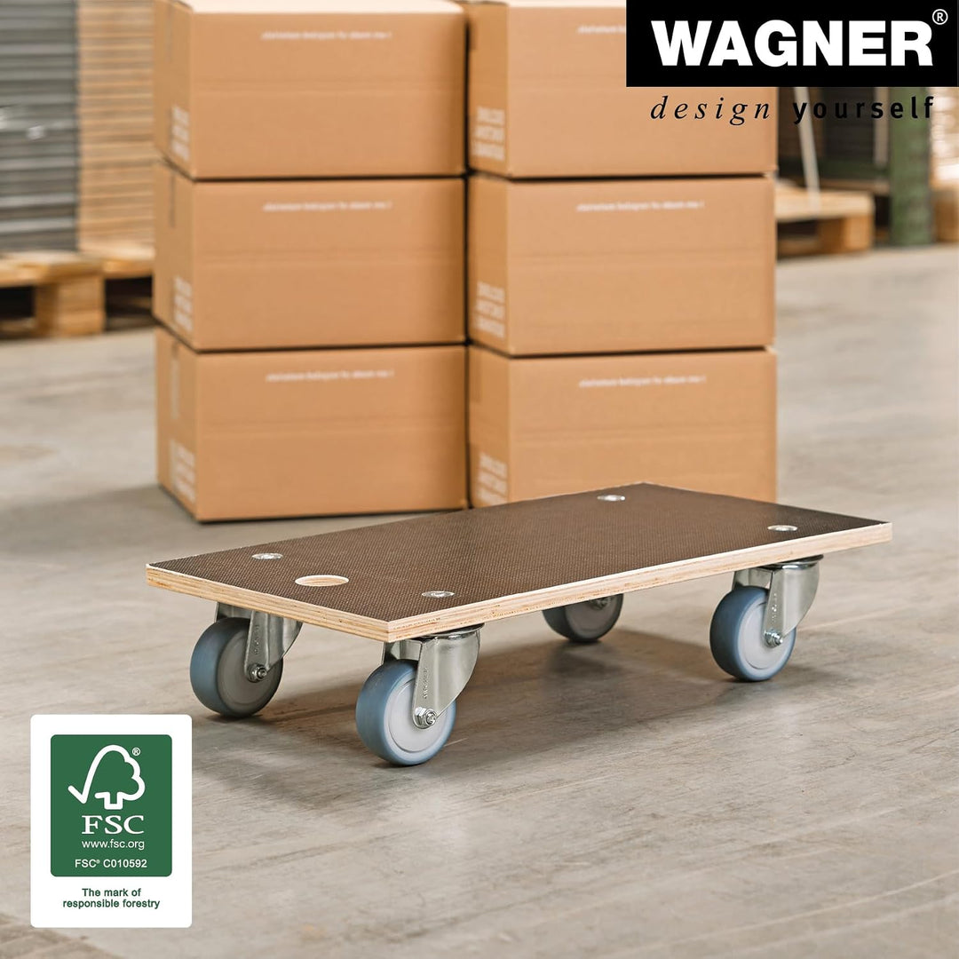 Wagner Transporthilfe MM 1085 I 57,5 x 30 x 12 cm - Tragkraft 400 kg - für schwer beladene Kisten, G