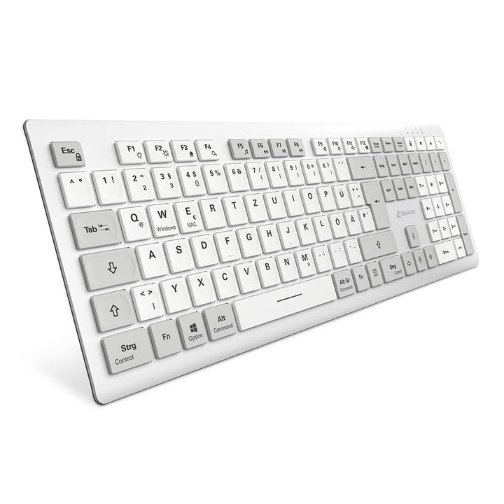 Sharkoon OfficePal K30W, Weiss, Drahtlose Tastatur