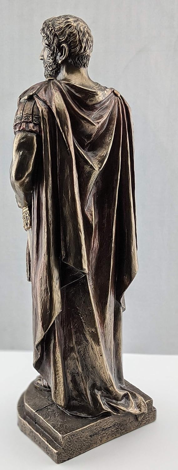 Veronese Design Harz Statuen römischen Kaiser Hadrian Bronze Statue 7,6 x 24,8 x 7,6 cm Bronze