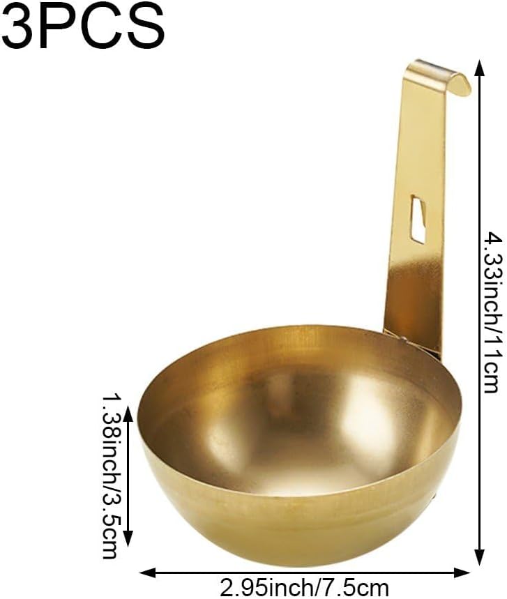 Eierkocher Für Pochierte Eier, 3 Stück/Set, Metall-eierkocher, Einloch-eierpochierer, Gekochter Halt