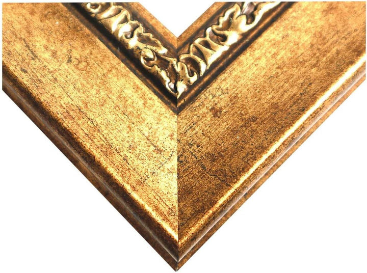 Neumann Bilderrahmen Barockrahmen Gold verziert, Serie 370 - Zuschnitt, 50 x 70 cm Zuschnitt 50x70 c