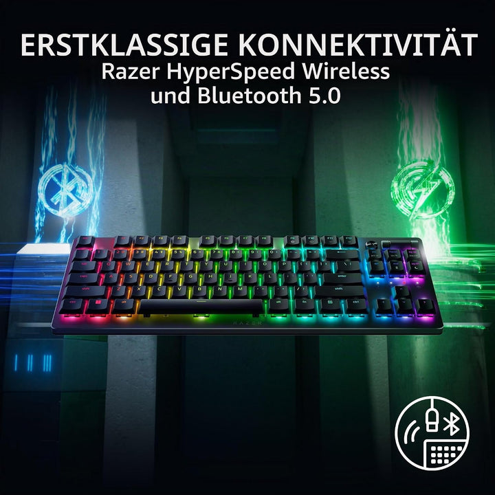 Razer DeathStalker V2 Pro Tenkeyless (Red Switch) - Kabellose Optische Low-Profile-Gaming-Tastatur (