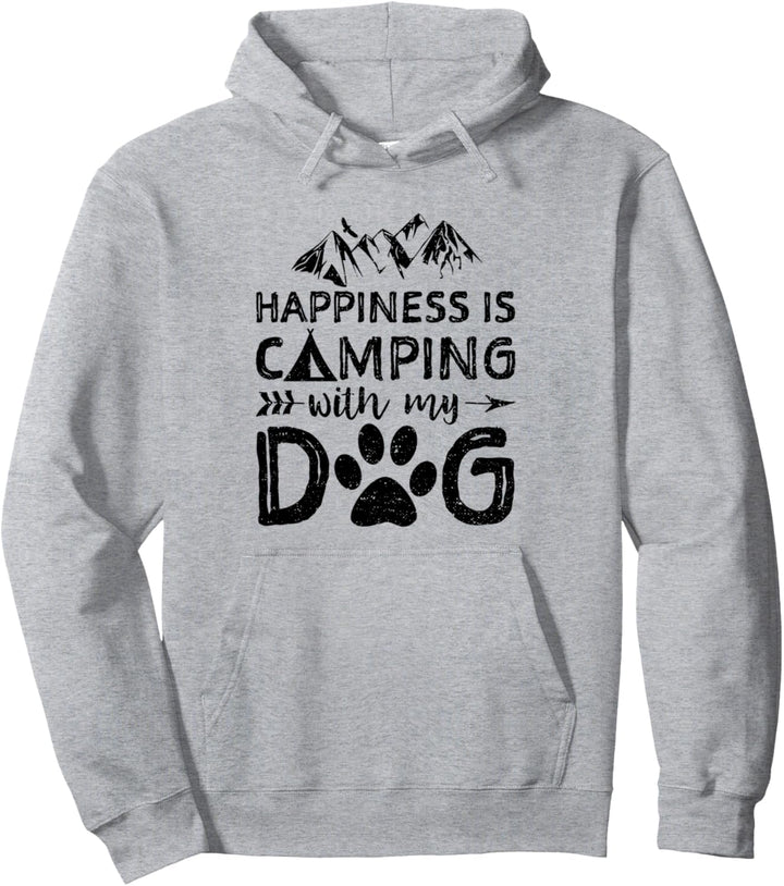 Happiness Is Camping With My Dog - Hund Pullover Hoodie