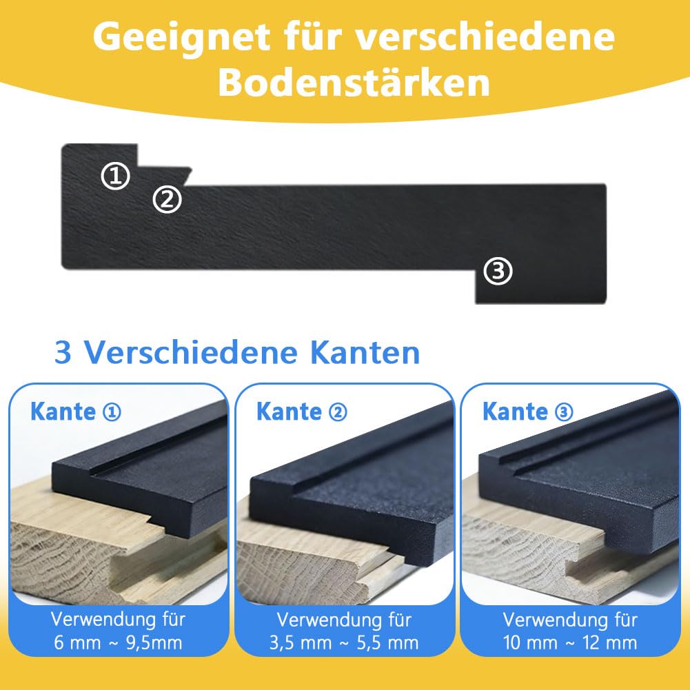 4 Stück Schlagholz Laminat Schlagklotz Vinylboden Werkzeug mit 3 verschiedenen Kanten, Universal Vin