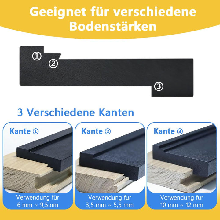 4 Stück Schlagholz Laminat Schlagklotz Vinylboden Werkzeug mit 3 verschiedenen Kanten, Universal Vin