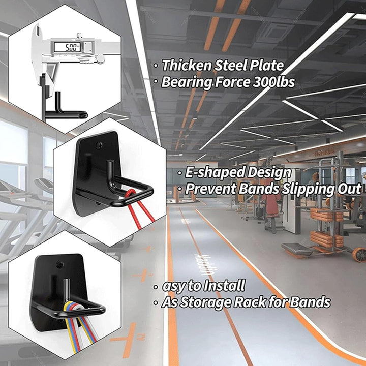 Wandhaken mit Widerstandsband, Wandhaken für Training, Wandhaken aus Metall, platzsparendes Widersta