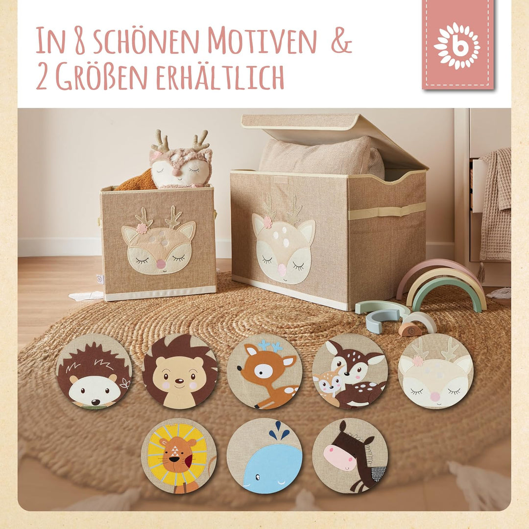 Bieco Faltbox mit Deckel | 65 Liter | ca. 36 x 36 x 51 cm | Spielzeugkiste | Kinder | Kisten | gross