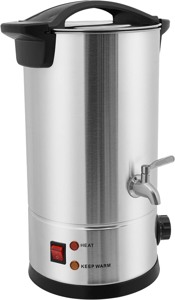 CLEADONG Wachsschmelzer 10L Wachsschmelztopf für Kerzen（Silver） | aus Edelstahl | 1800 W | 30–110 °C