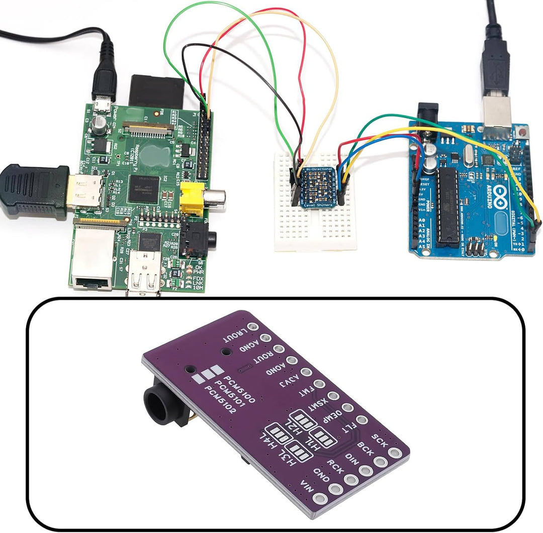 2 Stück GY-PCM5102 I2S DAC-Decoder I2S-Player Kompatibel mit Ardu-inos Kompatibel mit Raspberry Pi