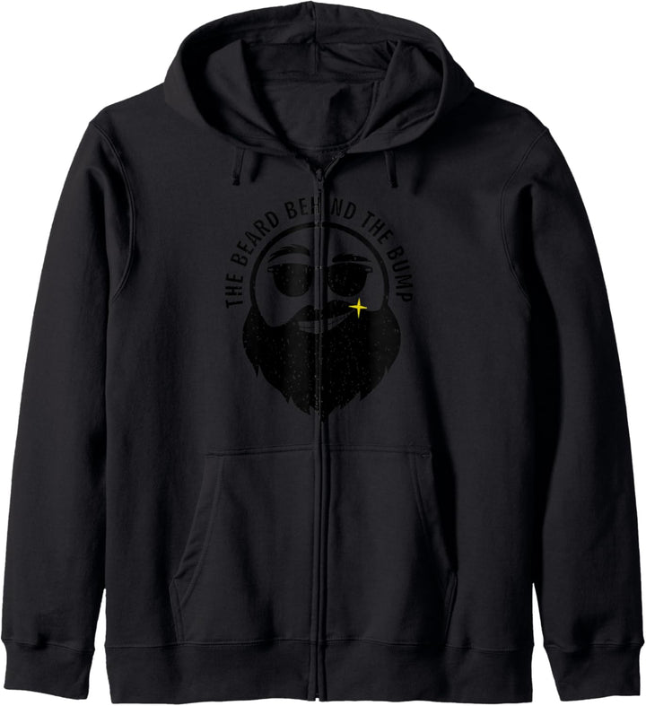 Behind the Bump - Männer Bart Schwangerschaft Geschenk Kapuzenjacke