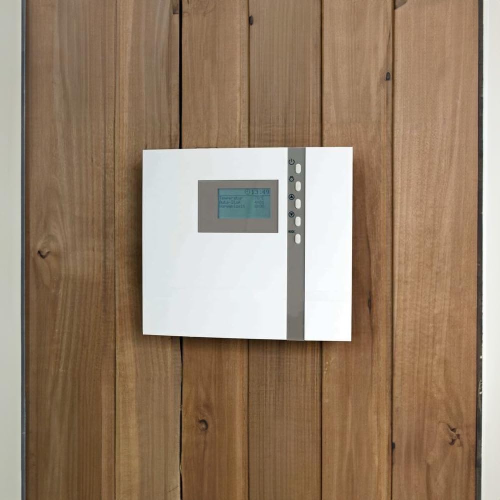 Harvia The Wall Saunaofen mit Steuerung EOS ECON und Saunasteinen 400V (Dark Chrome, 6kW) 6kW Dark C