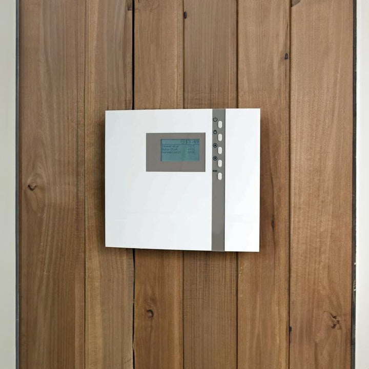 Harvia The Wall Saunaofen mit Steuerung EOS ECON und Saunasteinen 400V (Dark Chrome, 6kW) 6kW Dark C