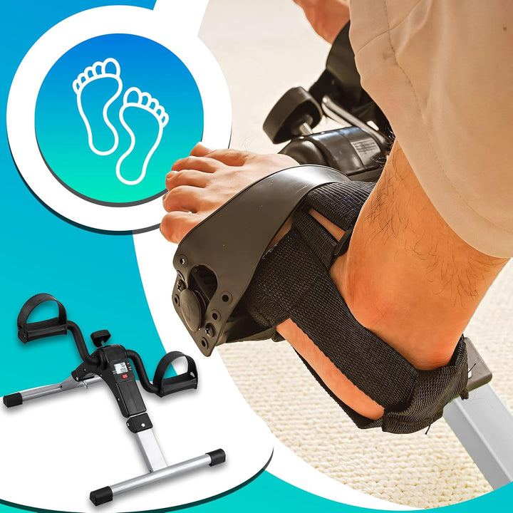 Retoo Pedaltrainer Mini Heimtrainer für Senioren – Leiser Arm- &amp; Beintrainer mit LCD-Display, Einste