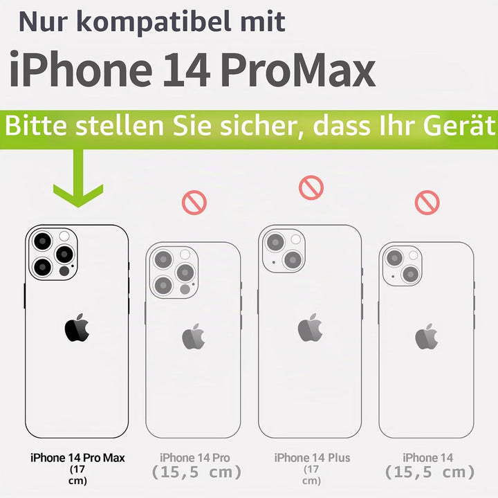 Carveit Magnetisch Hülle für iPhone 14 Pro Max Case [Elegante Walnuss] [Weich TPU Stossstange] Stoss