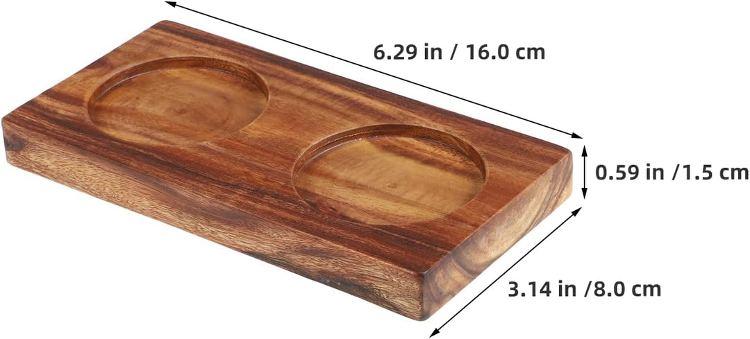 ARTIBETTER 2 Stück Pfeffermühlenfuss Ablage für Salz und Pfeffermühlen 5,8cm Hellbraun für Küche und