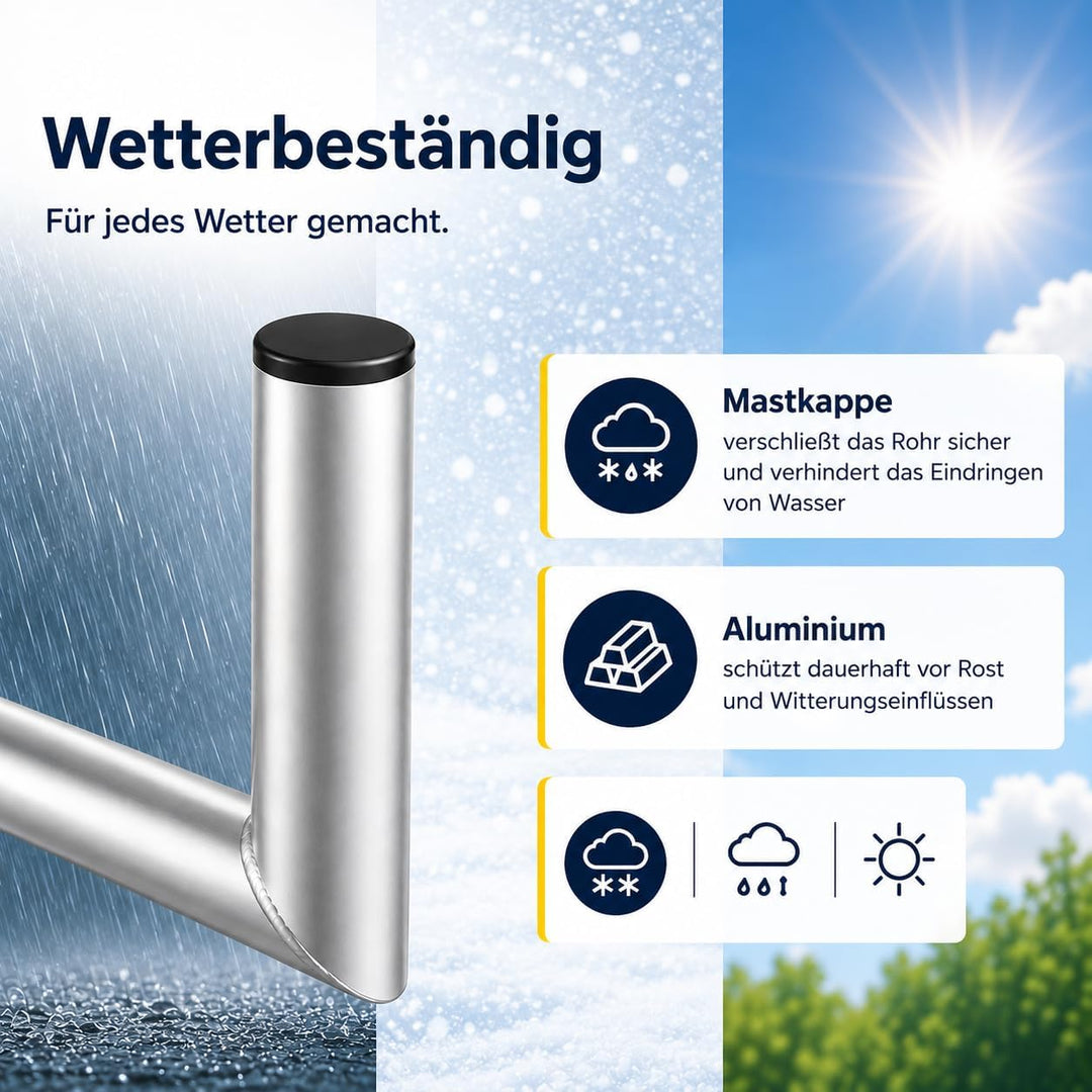 TechniSat TECHNIPLUS 45 Alu-Wandhalter mit 45 cm Wandabstand (Halter für Sat Antennen, Wandbefestigu