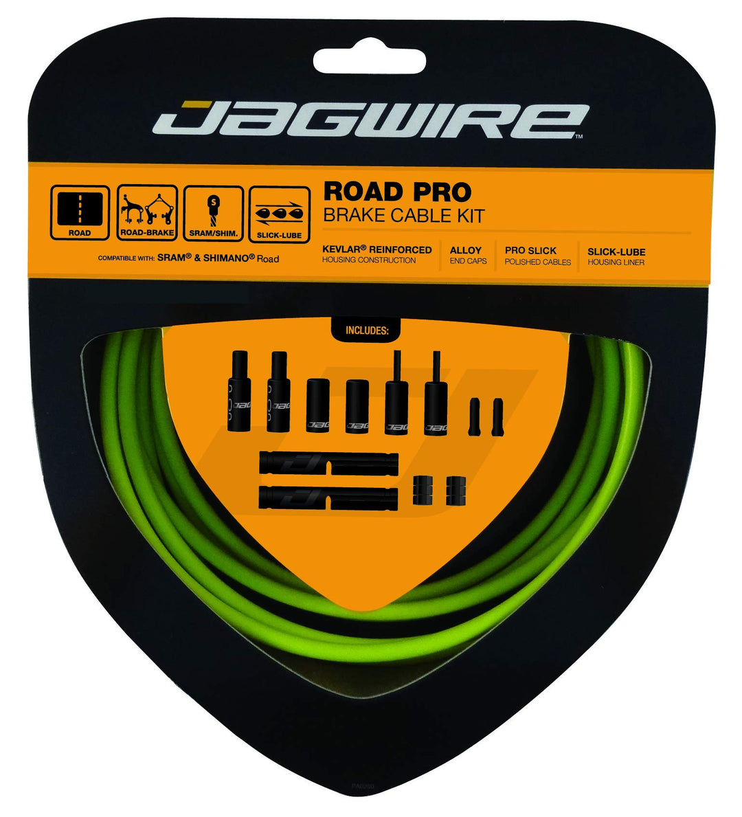 Jagwire Bremszugset Road Pro Organic Green, Organic Green