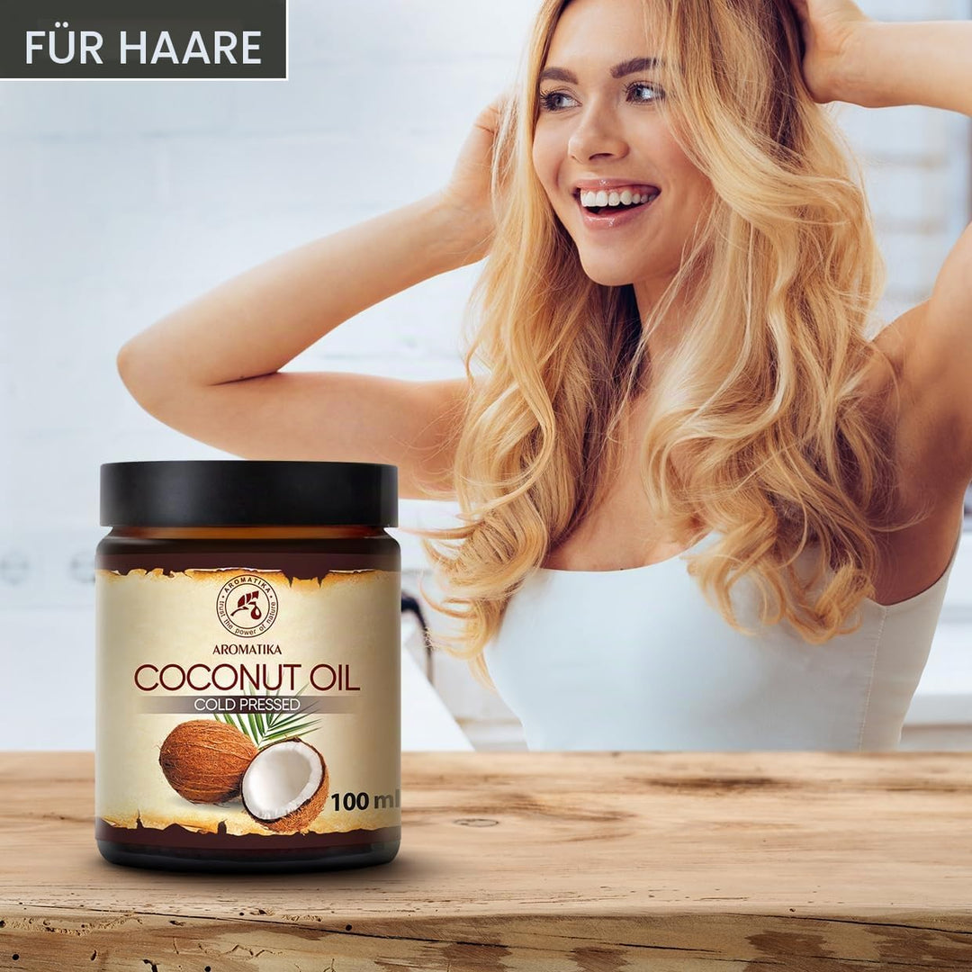 Kokosöl 100 ml - Kokosnussöl - Kaltgepresst - Unraffiniert Coconut 1, Coconut 1