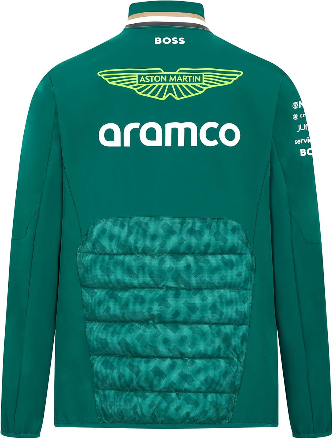 Aston Martin F1 Herren 2024 Hybrid Team Jacke mit Thermore Polsterung - Grün 3XL Grün, 3XL Gr&amp;